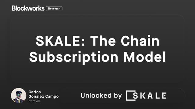 SKALE: The Chain Subscription Model